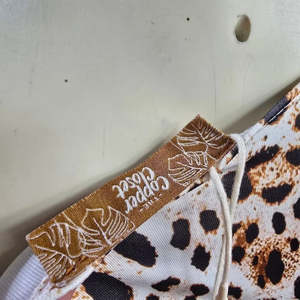Leopard Print Women's Bra with Ring Detail R1